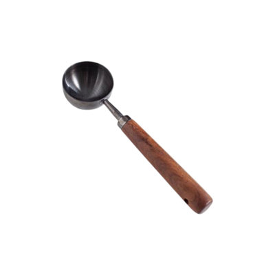Stainless steel measuring spoon Stainless Steel Wooden Handle Coffee Measuring Spoon Tea Spoon Baking Scale Measuring Spoon Milk Powder Auxiliary Food Spoon Seasoning Measuring Spoon