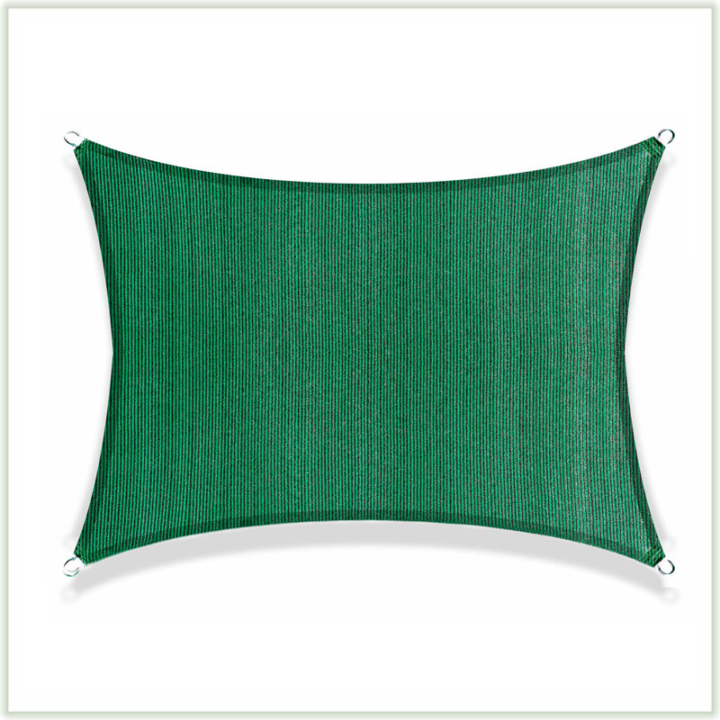 Toile d'ombrage rectangulaire ColorTree 12 pi x 16 pi - personnalisable, durable et résistante aux rayons UV, Vert
