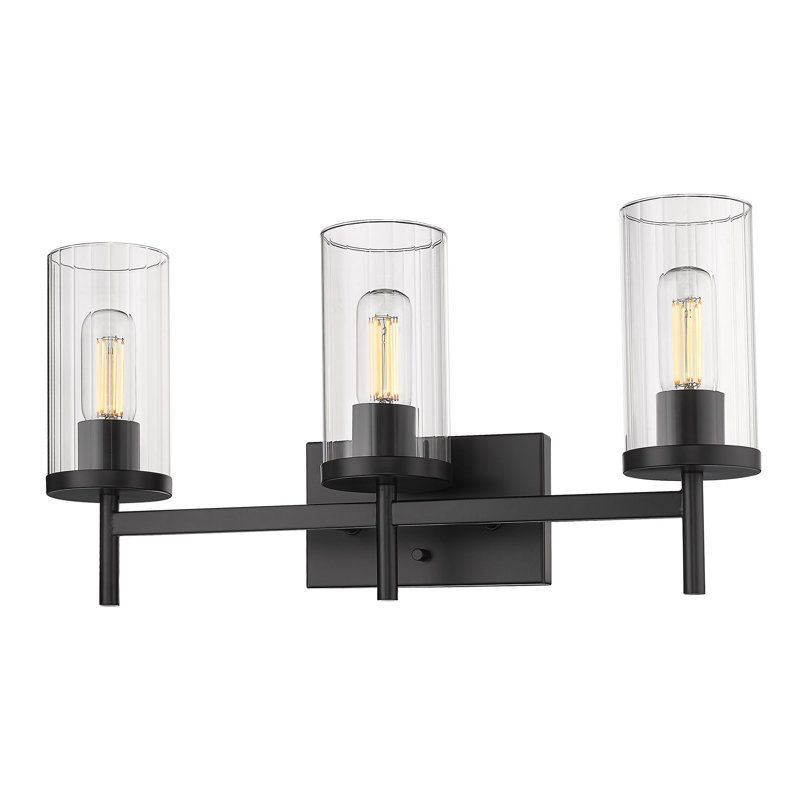 Éclairage pour meuble-lavabo à intensité variable Bertelli, Noir mat, 3
