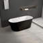 Baignoire autoportante 59 po en acrylique, baignoire autonome, acrylique, drain chromé Toe-Tap, certifié Cupc