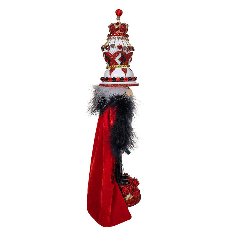 18.8-Inch Red and Black Hollywood King of Hearts Nutcracker