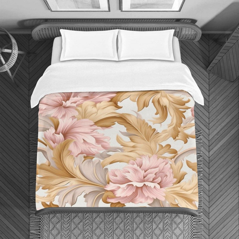 Housse de couette , Housse de couette pour grand lit, Bleu / rose