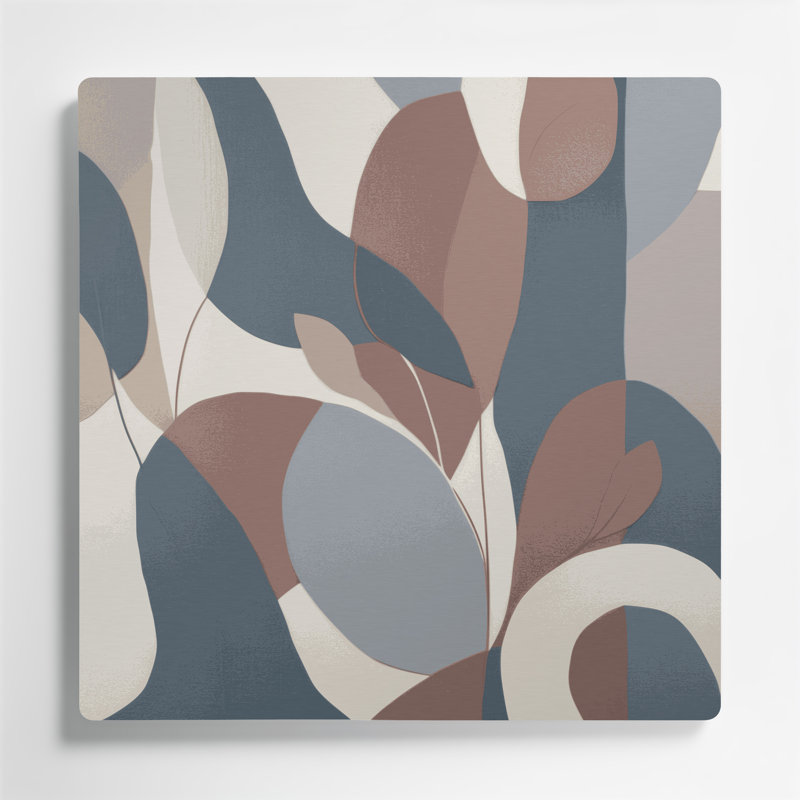 Abstract Shapes 96 Gray Metal Wall Art