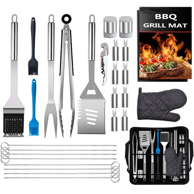 Menezes Stainless Steel Dishwasher Safe Grilling Tool Set