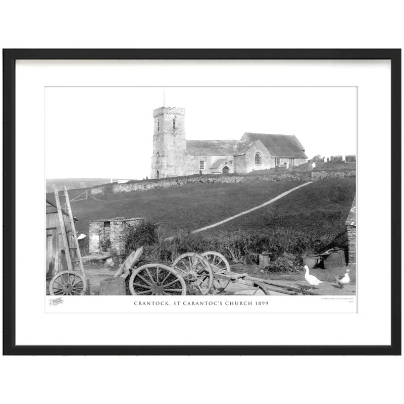 Crantock, St Carantocs Church 1899 - Single Picture Frame Print, 40cm H x 50cm W x 2.3cm D