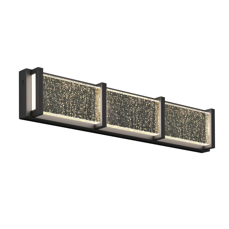 Éclairage de salle de bain 1 lumière DEL à intensité variable, Noir