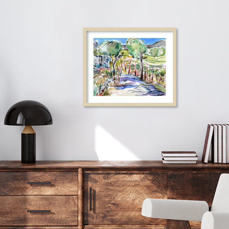 « Charline : Deux arbres dans le parc dÉtat Jack London », impression sur papier encadrée par Charline Print, Brun