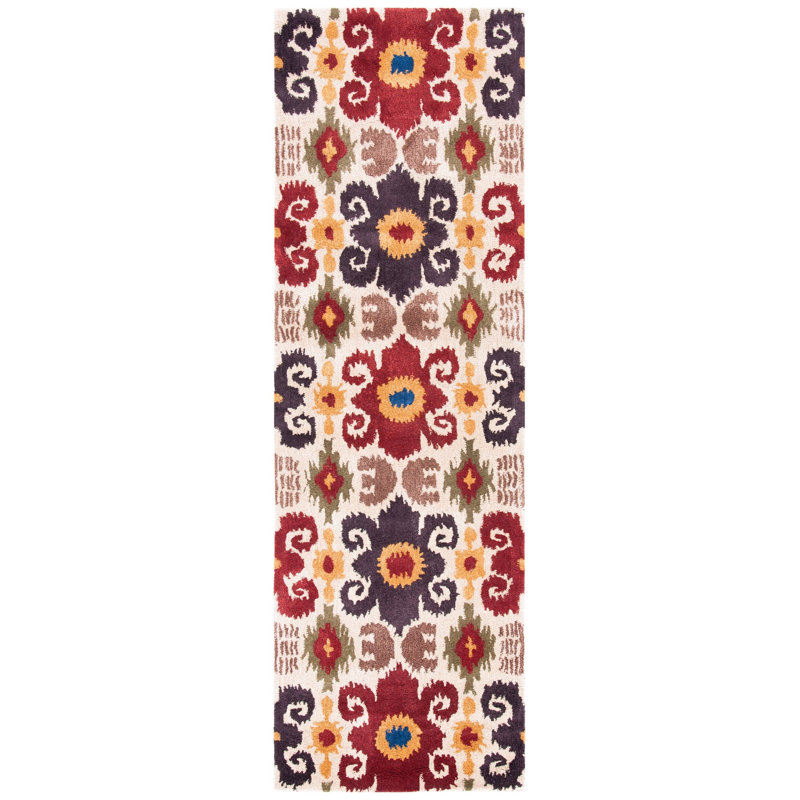 Soho Hand Tufted Wool Pile Ikat Rug, Runner 2'6" x 12'