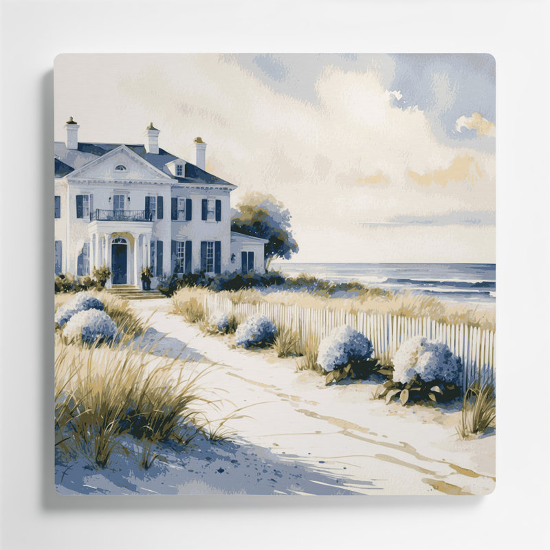 Art mural en métal beige Coastal Hamptons Elite, H 32 po x l 32 po
