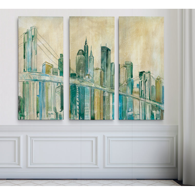 « new york city sketch », image multi-pièces sur toile tendue, H 40 po x l 60 po x P 1,5 po