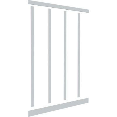 Classic Shaker H 96'' W x 0.63'' D Vinyl Wainscot Paneling Kit