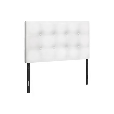 Bed, Headboard Only, Full Size, Bedroom, Upholstered, White Leather Look, Transitional by Latitude Run