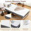 Lit pliant avec matelas, lit pliable sport avec housse de rangement, lit Srollaway pour adultes avec matelas en mousse à mémoire de forme et structure en métal, lit d'invité de taille Scot sur roulettes, 75 x 38 po