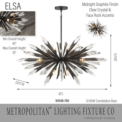 Metropolitan Elsa - 12Lt Pendant