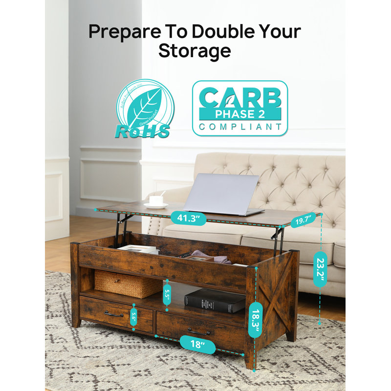 Table de bout Ethalind, Brun rustique, Brun rustique