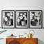 FLORAL Series DCXCV III - Impression personnalisée de qualité supérieure avec passe-partout - 3 pièces-1039901349-1039901355