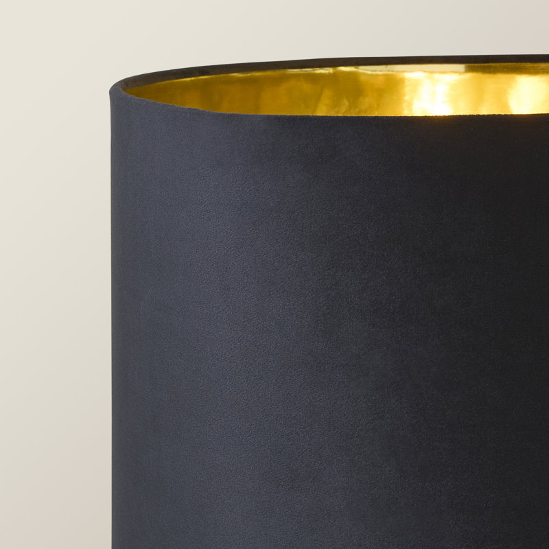 Aaiza 145cm Traditional Floor Lamp, Mirrored, Yes, Black/Gold