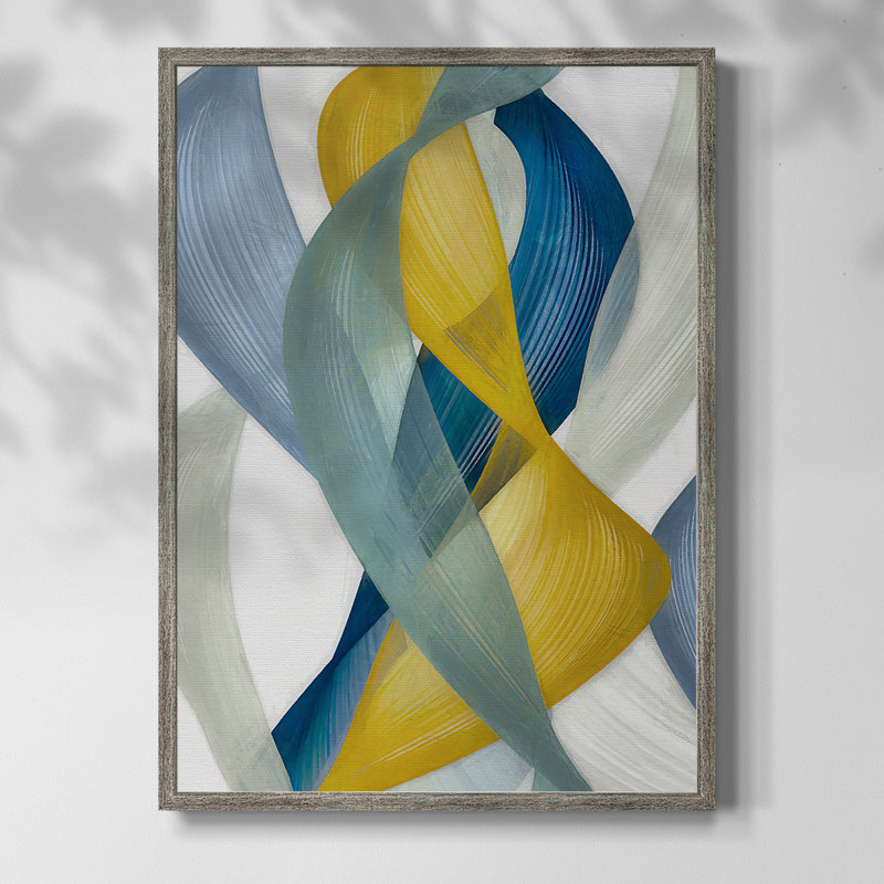 «Horizontal Bands I», reproduction encadrée - bois massif, H 30 po x l 24 po
