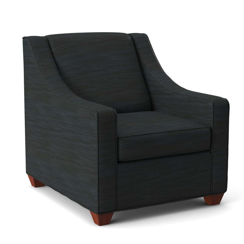 Fauteuil l 31 po Phillips, Cerisier BM, Bleu minuit Ridgecrest