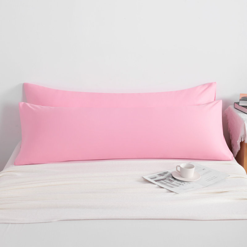2PC Hypoallergenic Microfiber body pillowcase, Pink