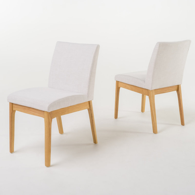 Chaise de salle à manger (ensemble de 2), Naturel, Beige clair