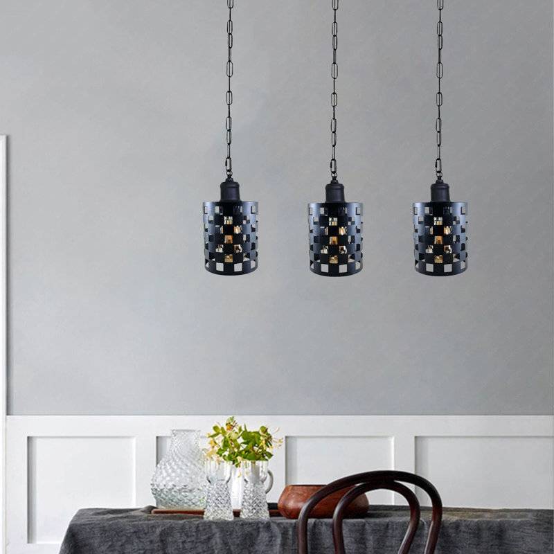 Trapeza 3 - Light Kitchen Island Pendant, Black