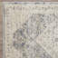 Tapis oriental bleu / crème en polypropylène tissé à la machine Aldolfo-554228741