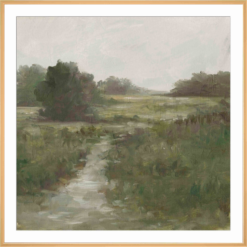 Tranquil Fen I by Ethan Harper, Antiqued Gold, 34.09" H x 34.09" W x 1.1" D