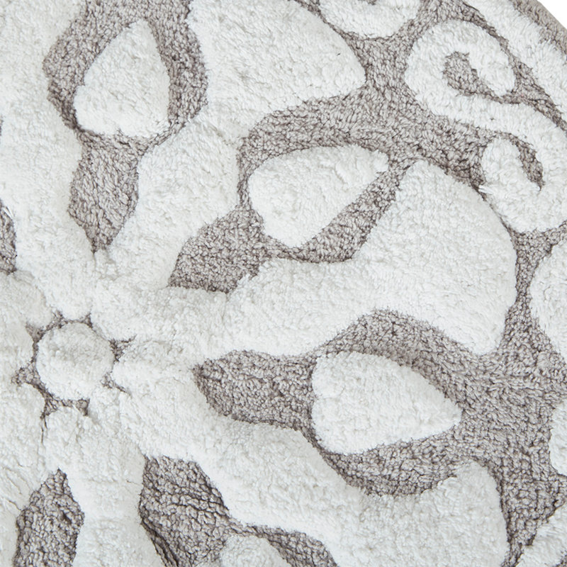 Tapis de bain en coton touffeté à médaillon Intricate, L 25 po x l 25 po