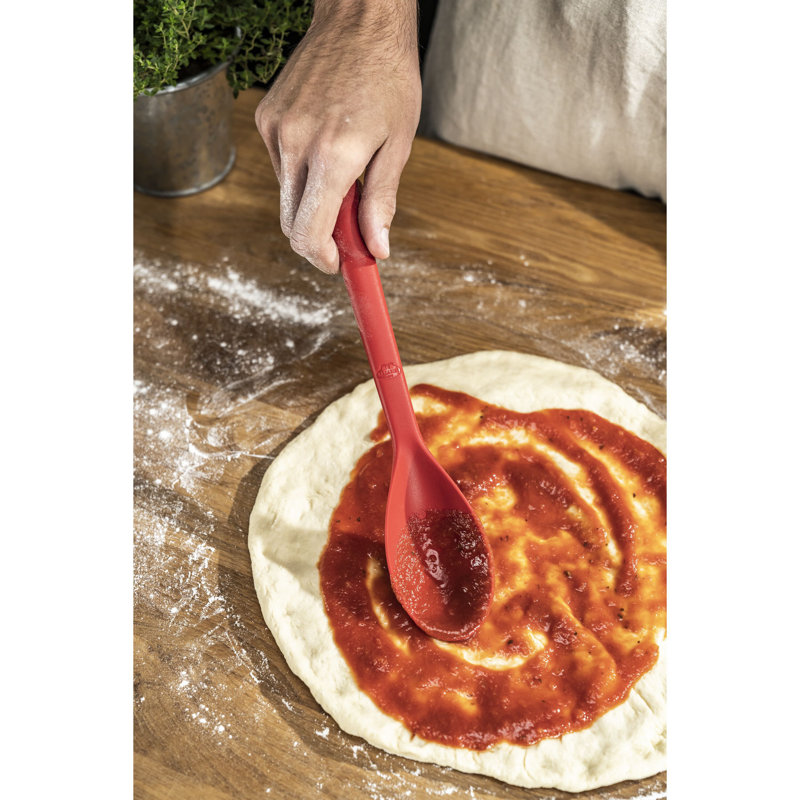 Rosso 31 cm Silicone Cooking Spoon, Red