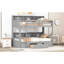 Lit simple superposé simple avec rangement pratique - espace peu encombrant pour un sommeil confortable