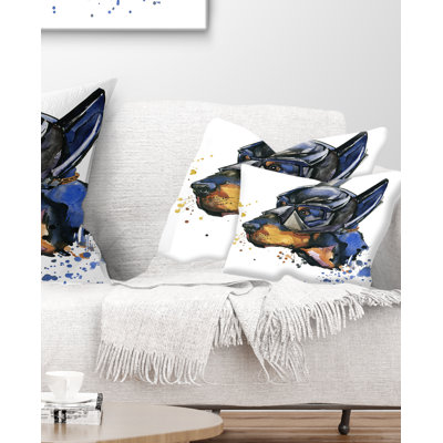 Coussin Doberman Superman