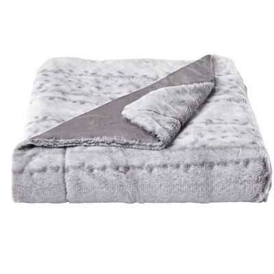 Couverture en peluche LHC pour la décoration intérieure - Jeté hypoallergénique en fausse fourrure de lapin