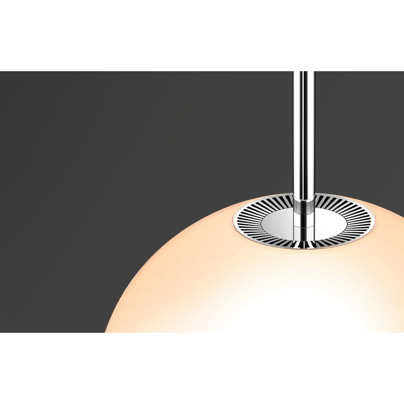 Bola Sphere Pendant, Chrome, 22.4" H x 10" W x 10" D