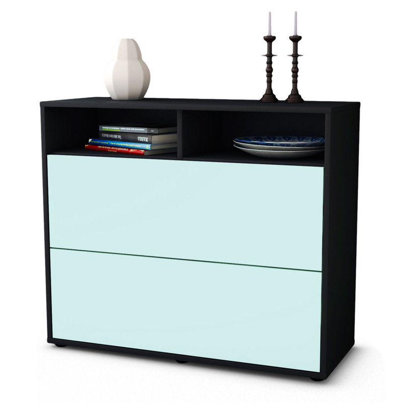Quarry 92cm Sideboard, Anthracite/Light blue