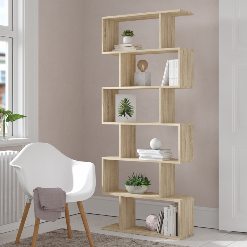 Ayofemi Geometric Bookcase, Brown
