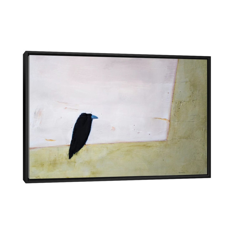 " Crow Window " by Andrew Squire, 18" H x 26" W x 1.5" D, Black Framed Canvas, No Mat