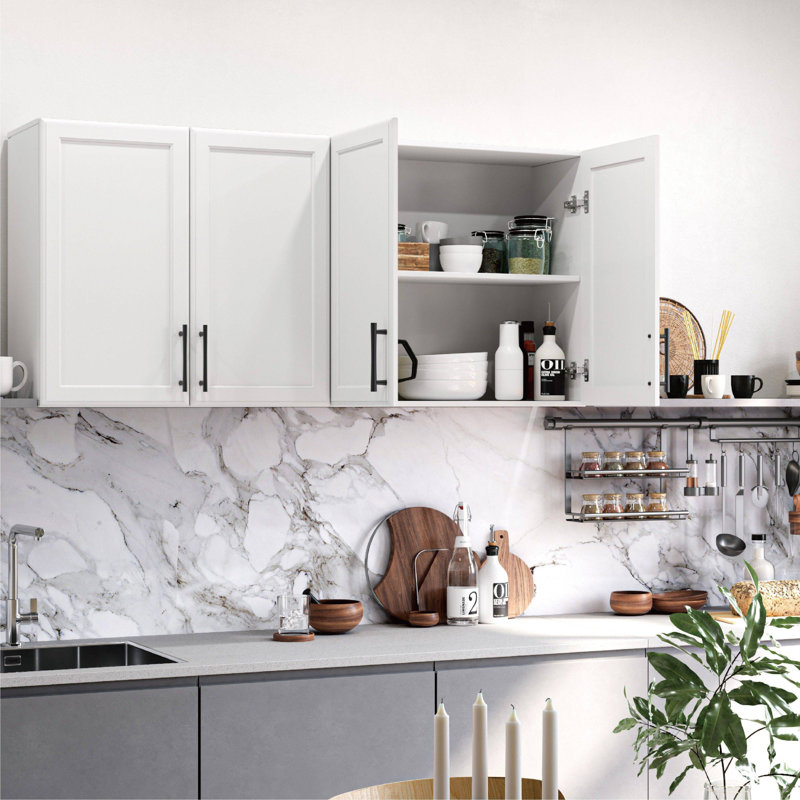 48"Kitchen Laundry Wall Amount Cabinet, White