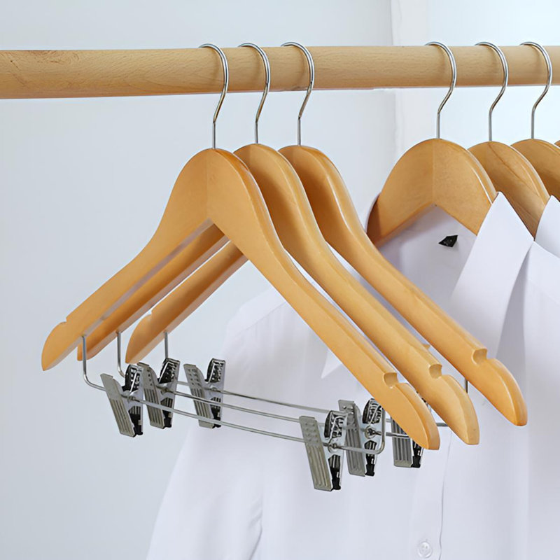 Cintres à vêtements en bois massif - Essentiels pour garde-robe de qualité supérieure, 10