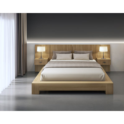Ensemble de chambre avec grand lit plateforme 2 pièces Coady