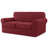 3 Piece Stretch Jacquard Couch Cover, Sofa Slipcover for 2 Cushion Couch, Machine Washable Furniture Protector(Loveseat, Wine)-1232154915