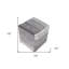 Repose-pieds 100% coton 16 po gris