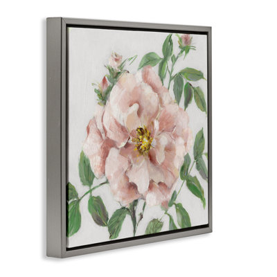 Traditional Single Pink Blossom Floating Frame, design by Sally Swatland