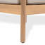 Fauteuil club en bois d'acacia avec coussin de siège, ensemble de 1