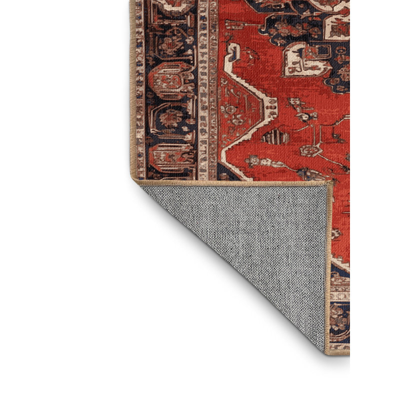 Tapis brun lavable à la machine, Carré 3 pi