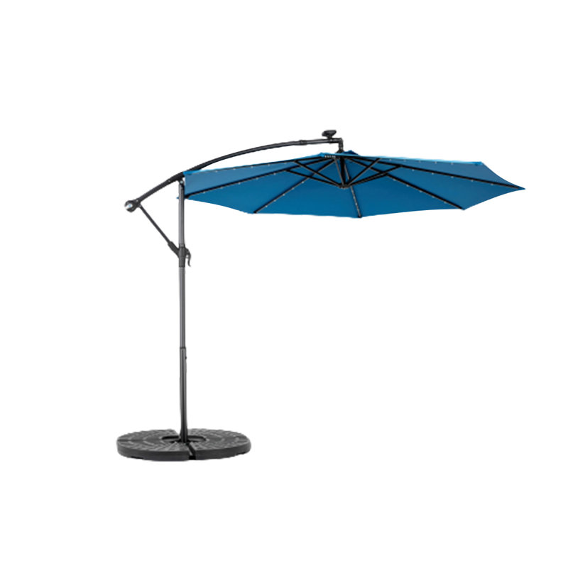 Parasol de marché à DEL 10 pi, Bleu