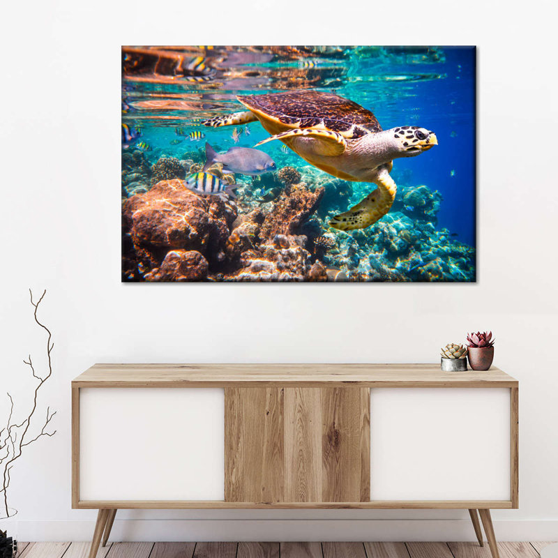 Impression sur toile Vivid Sea Life, H 30 po x l 45 po x P 1,25 po