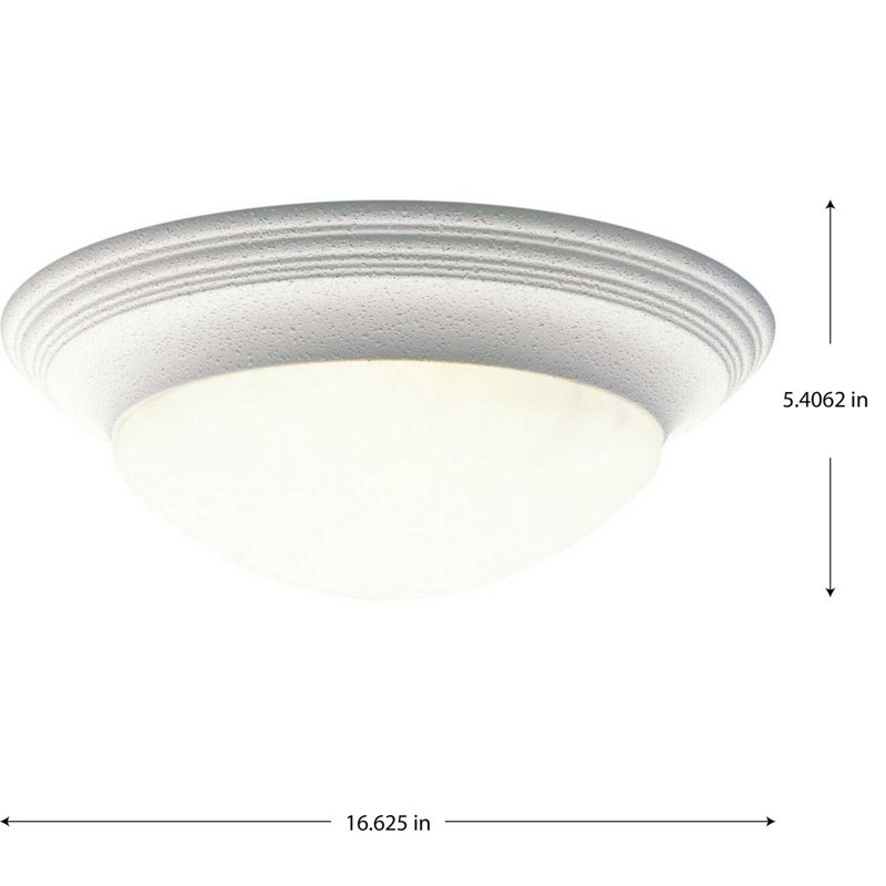 Plafonnier encastré Abbottstown, H 5,5 po x l 16,625 po x P 16,625 po