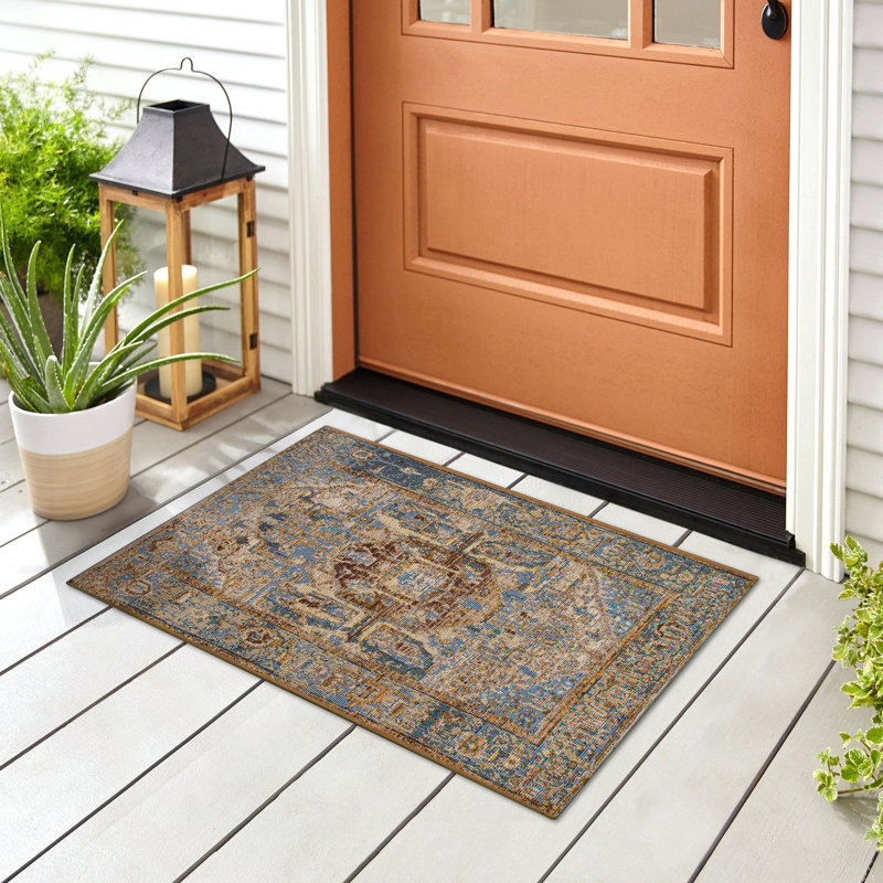 Tapis intérieur / extérieur Kutz Heriz, Rectangle 2 pi x 2 pi 10 po
