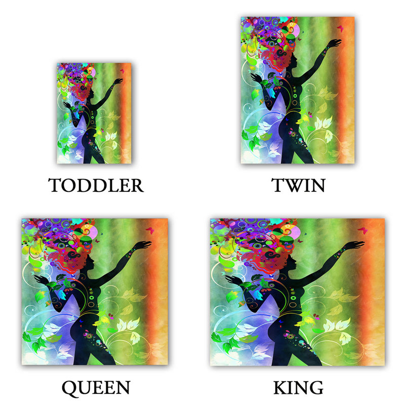  Ensemble de housse de couette Angelina Vick Wondrous Rainbow, Housse de couette grand + 2 taies décoratives